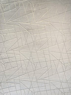 Golden White Lines Shimmery Soft Cozy Fuzzy Faux Fur Area Rug/Carpet
